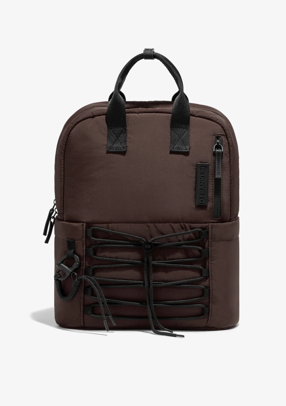 Multi Poly Back Multi-Pocket Nylon Backpack Brown - Xstore